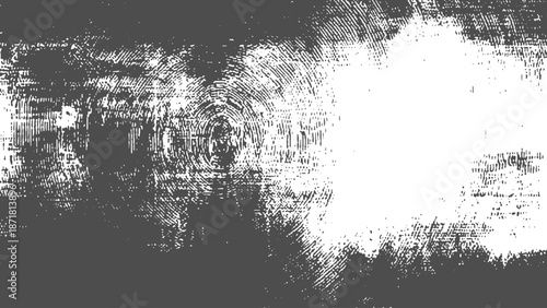 Distressed noise texture featuring defect shapes and halftone dots for grunge overlay effects and contemporary design projects