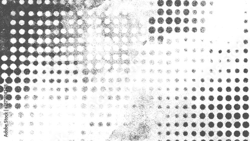 Abstract halftone dot grunge texture background in vector style for retro posters and creative design use