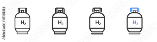 
The Ultimate gas Styles with Variations Line of icon set vector illustration