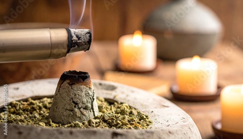 灯りゆらめく癒しのお灸時間