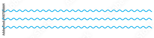Water waves. Set of wavy zigzag lines. Wave thin line background. Vector zigzag and wavy horizontal underline. Vector illustration