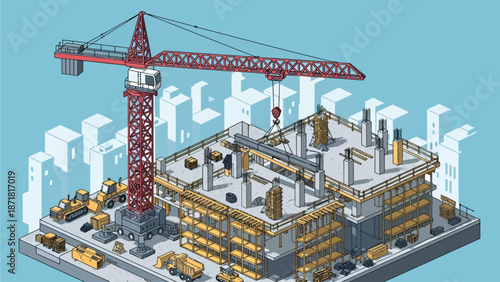 Isometric Construction Site