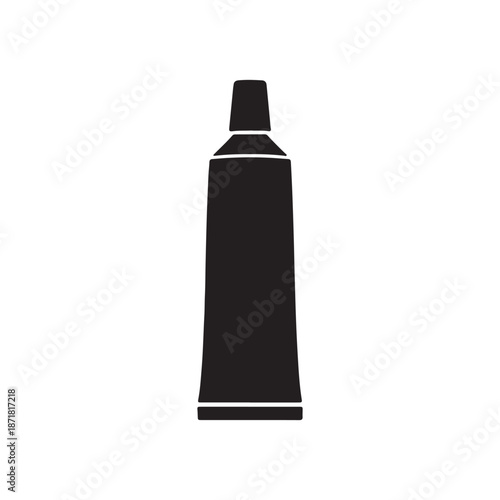  Toothpaste tube silhouette vector flat illustration design on white background