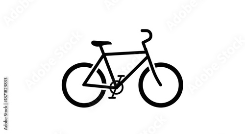 Bicycle Icon Black Color Simple Design.