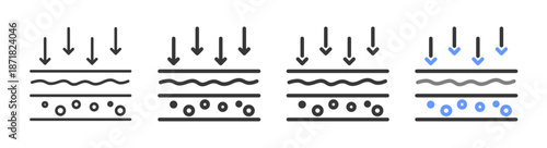 The Ultimate membrane Styles with Variations Line of icon set vector illustration