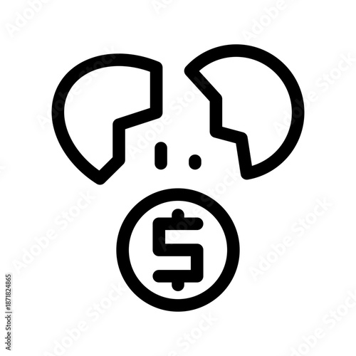 Cracked Egg Icon Vector Symbol Design Illustration