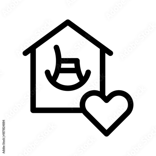 Retirement Home Icon Vector Symbol Design Illustration