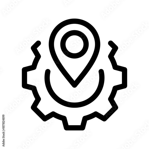 Positioning Icon Vector Symbol Design Illustration