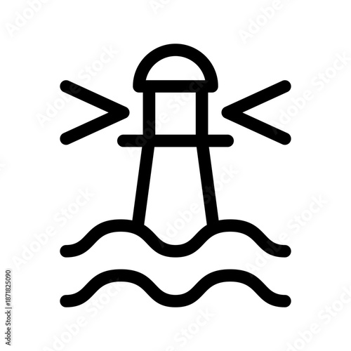 Lighthouse Icon Vector Symbol Design Illustration