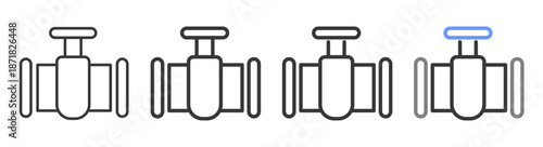 The Ultimate pipeline Styles with Variations Line of icon set vector illustration