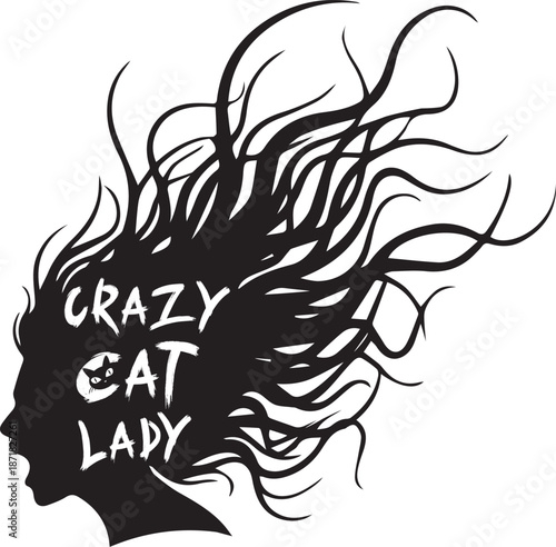 Crazy Cat Lady Design for Print and Digital Use 