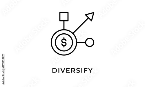 Diversify Icon Or Logo Isolated Vector Illustration
