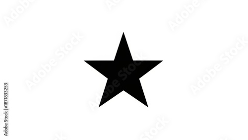 Black Star Icon Isolated on White Background