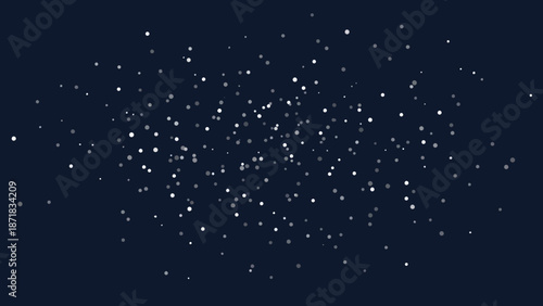 White dots scattered on a dark blue background resembling stars in the night sky.