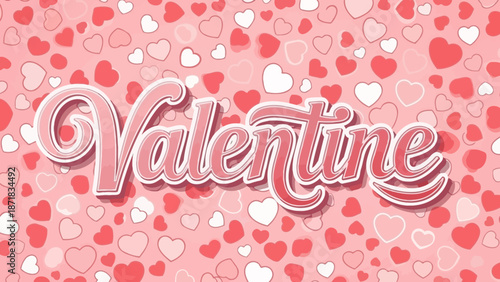 Valentine's Day celebration with hearts and love