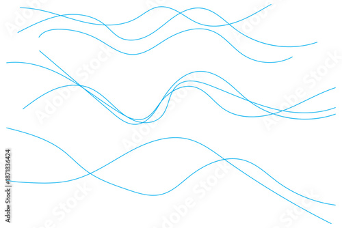 Thin line wavy abstract background