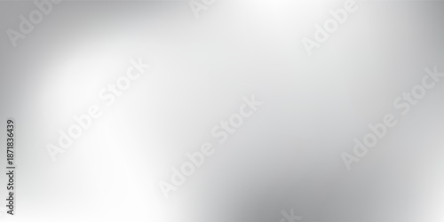 Modern silver foil background with metal mirror texture. Chrome gradient surface with light gloss abstract simple design