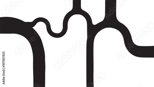 Black abstract lines on white background illustration design