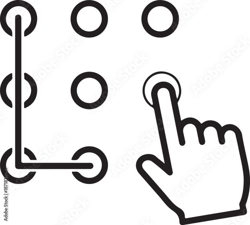 Hand Finger Pressing Keypad Button on Door Lock Security System (98 characters)