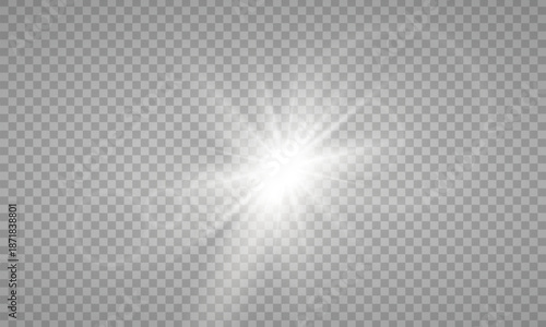sunlight special lens flare light effect. PNG. Vector illustration transparent
