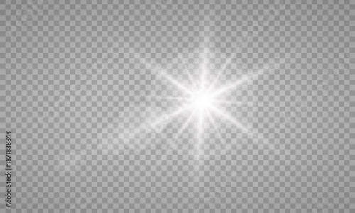 sunlight special lens flare light effect. PNG. Vector illustration transparent