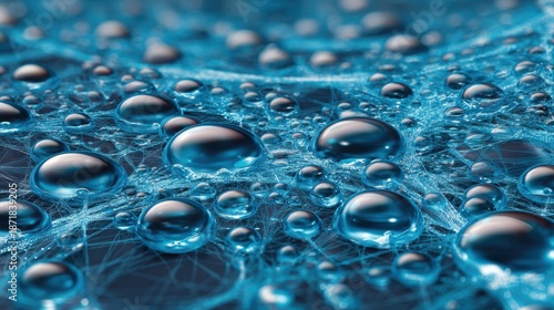 Water Drops Techno Abstract Background