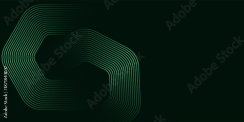 Green cyberspace hexagonal background. Hexagonal grid technology pattern. vector
