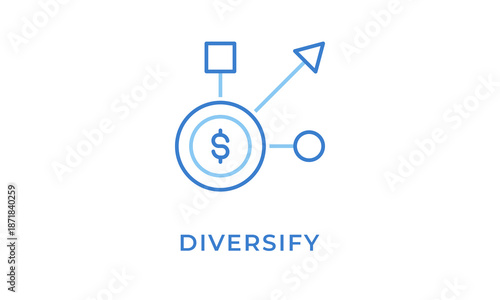 Diversify Icon Or Logo Isolated Vector Illustration
