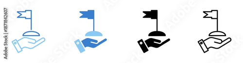 Established Icon Sheet Multiple Style Collection Isolated Vector
