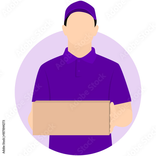 People Delivery Package Illustration