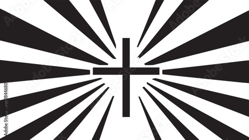 Radiating cross design
