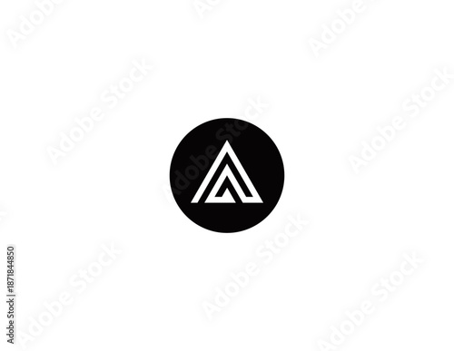 Free Download Minimal Triangle Letter A Logo Icon - GFXLoad
