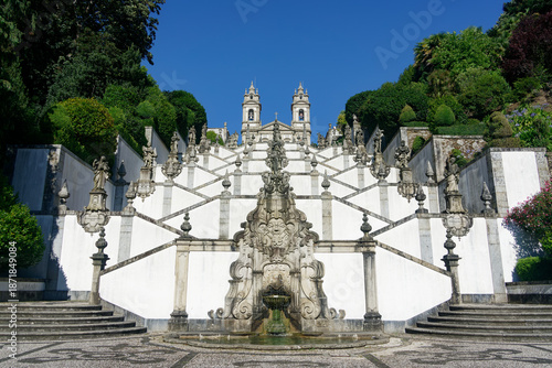 Sanctuary of Bom Jesus do Monte, a Portuguese Catholic shrine in Tenões, outside the city of Braga, in northern Portugal.