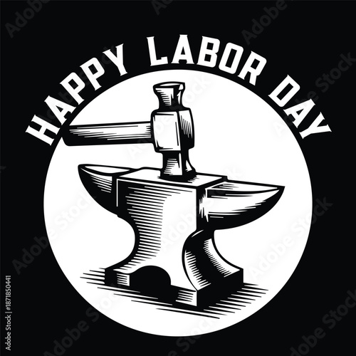 Happy Labor Day t-shirt design.