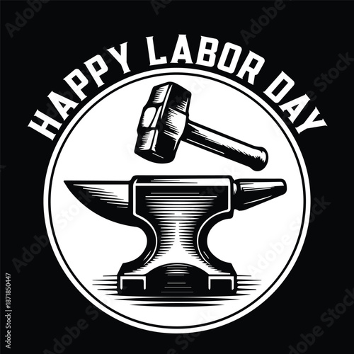 Happy Labor Day t-shirt design.