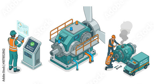 Isometric Wind Turbine Repair: AI Safety Protocol, Incident Response