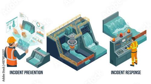 Isometric Medical Equipment Set: Radiology Imaging Technology