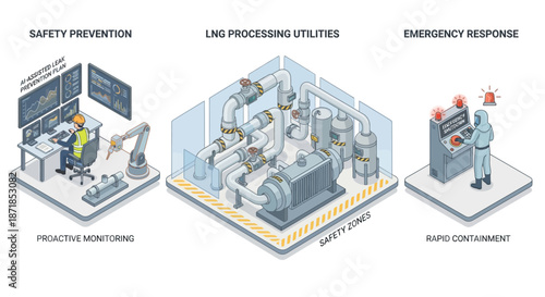 LNG Plant Safety Prevention & Emergency Response Isometric