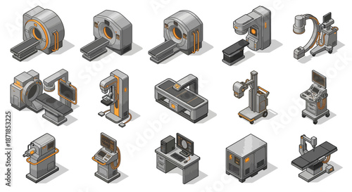 Nuclear Reactor Safety Isometric Illustration: Incident Prevention & Emergency Response