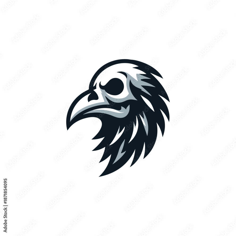 Obraz premium Skull Crow Logo