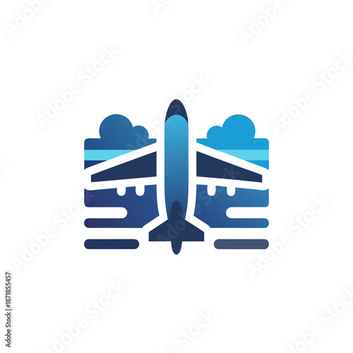 Airplane flying over ocean