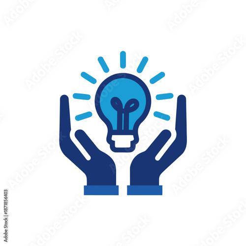 Hands holding a lightbulb