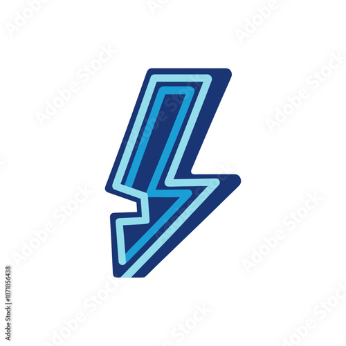 Blue lightning bolt