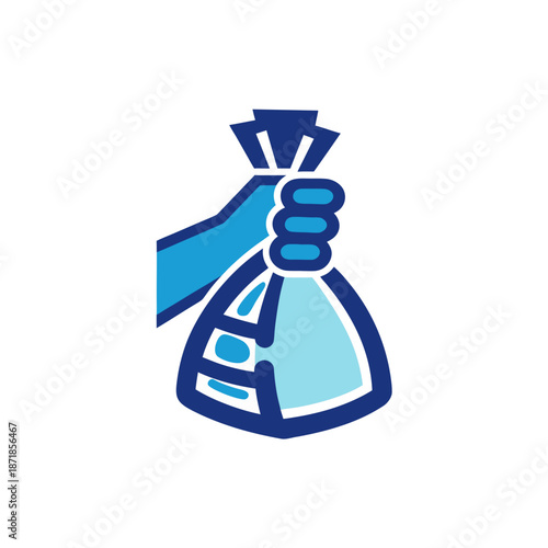 Blue water jug with spout