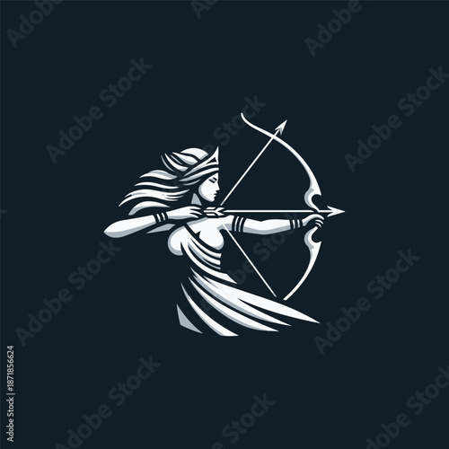 Archer Olympian Goddess Logo
