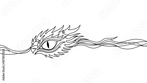dragon eye with flowing lines