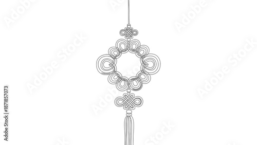 Intricate hanging ornament with floral design
