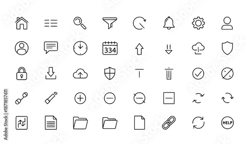 Clean stroke editable line icon vector set for web and mobile design
