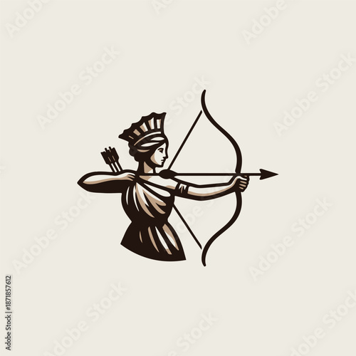 Archer Olympian Goddess Logo