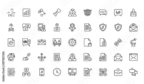 Editable outline icon vector collection for modern web and mobile interfaces